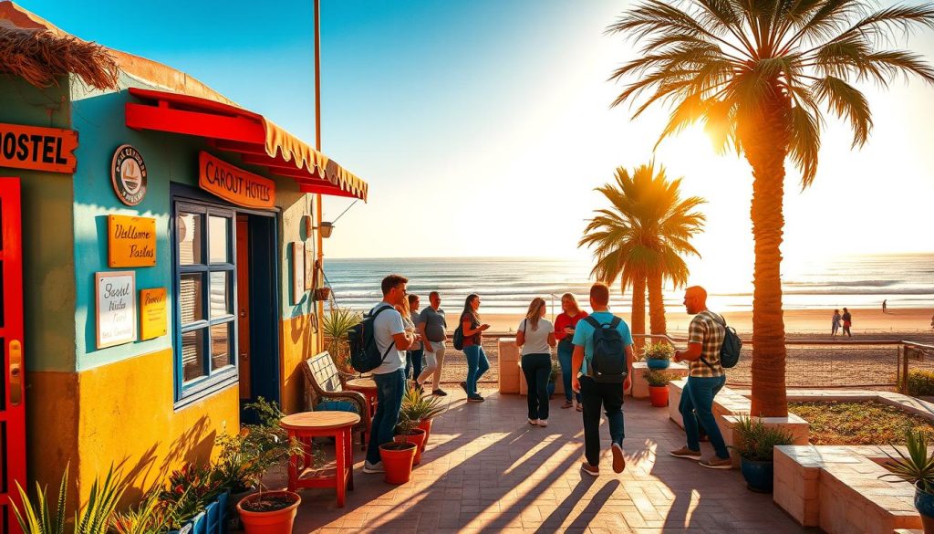 budget hostels near Agadir beach